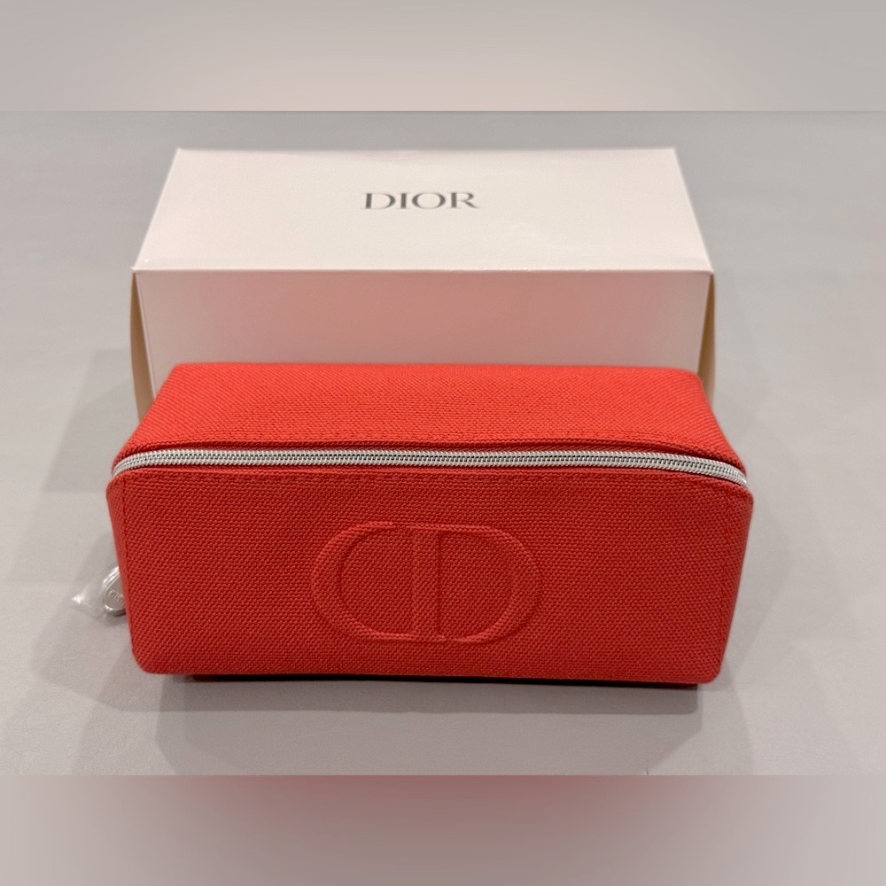 NIB Dior Canvas Makeup Pouch